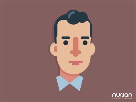 Flat Face by Nurlan on Dribbble