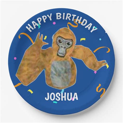 GORILLA TAG PERSONALIZED BIRTHDAY PARTY PAPER PLAT Birthday Party Paper ...