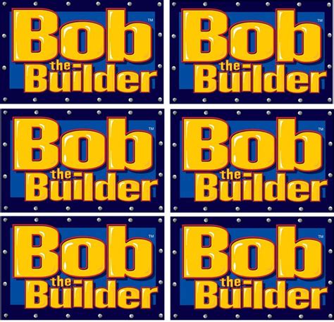 four different logos for bob the builder