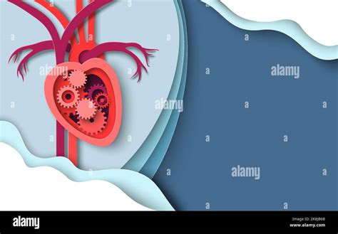 Heart gear mechanism vector cardiology 3d poster Stock Vector Image & Art - Alamy