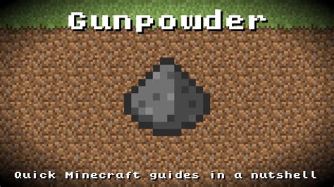 Minecraft - Gunpowder! Recipe, Item ID, Information! *Up to date!* - YouTube