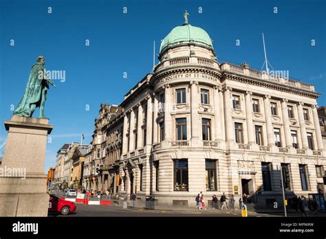 View of The Royal Society of Edinburgh building on George Street, In Edinburgh, Scotland, United ...