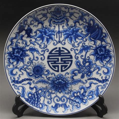 Old Chinese Blue and white Porcelain painted Plate-in Statues & Sculptures from Home & Garden on ...