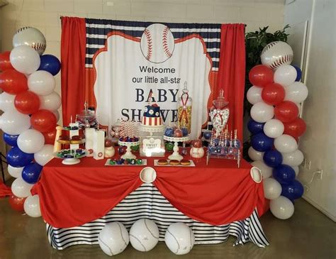 Baseball / Baby Shower "Baseball Baby Shower" | Catch My Party | Baseball baby shower, Baseball ...