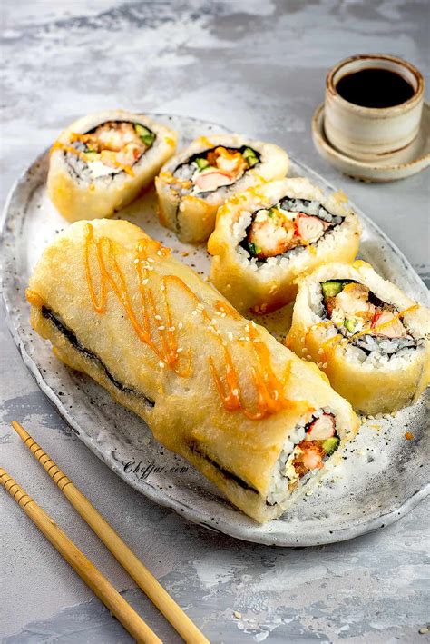 Godzilla Roll (Fried Shrimp Tempura Roll) - Chefjar