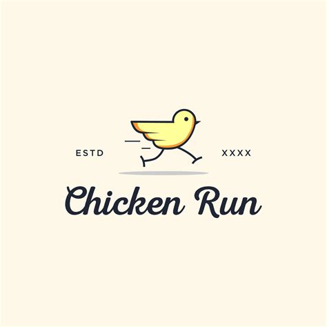 Chicken run logo design vector illustration 7949900 Vector Art at Vecteezy