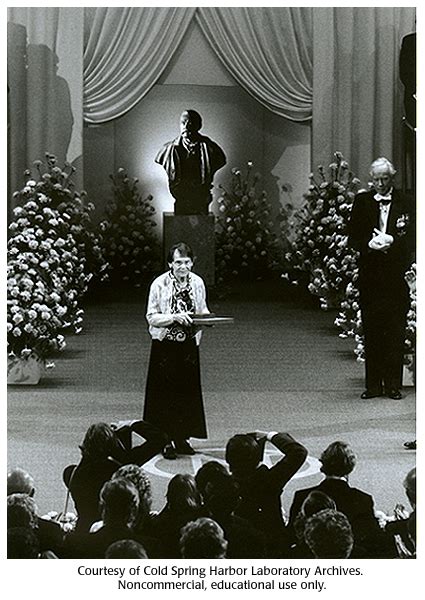 Barbara McClintock's World, Photo of McClintock Receiving Nobel Prize ...