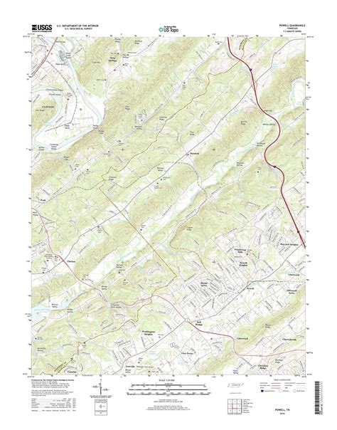 MyTopo Powell, Tennessee USGS Quad Topo Map