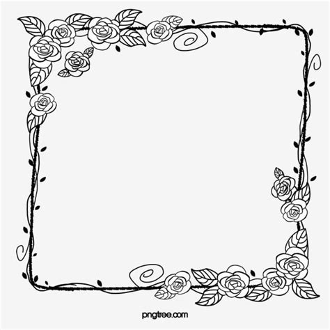 a black and white drawing of roses on a square frame with the word love written in it