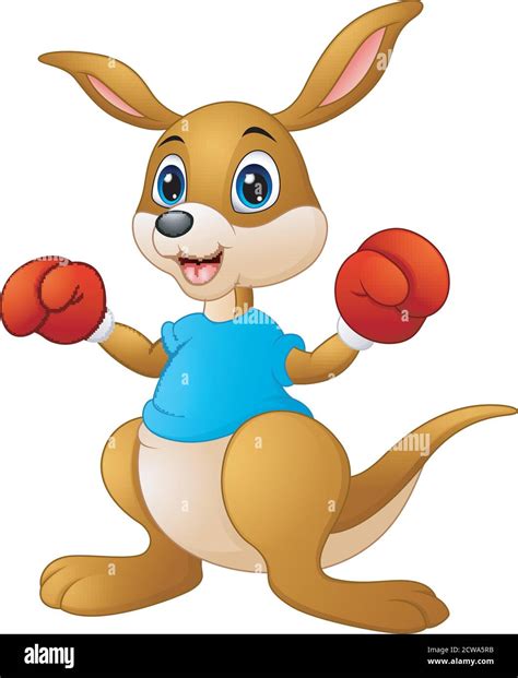 Cartoon illustration of kangaroo boxing Stock Vector Image & Art - Alamy