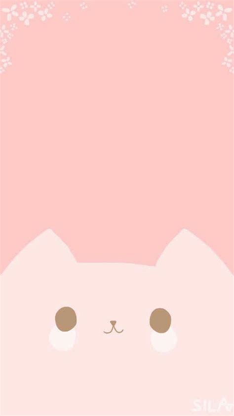 Kawaii Pink Cat Wallpaper - PetsWall