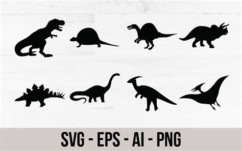 Dinosaur Clipart Silhouette Graphic by Morning SVG · Creative Fabrica