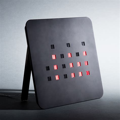 Powers of 2 XLD Binary Clock // Classic Red - Anelace - Touch of Modern