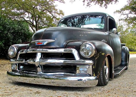 1954, Chevrolet, Chevy, 3100, Pickup, Lowered, Low, Old, School, Custom ...