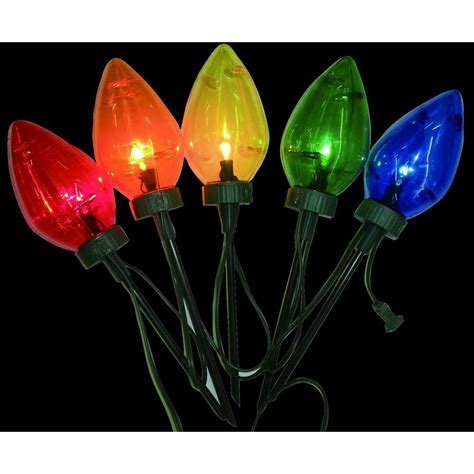 Christmas Pathway Lights Five Twenty Inches Giant C7 Multi Color Bulbs Durable | eBay