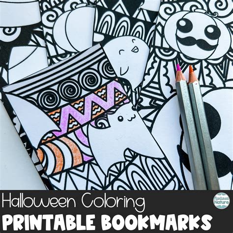 Halloween Bookmarks Coloring Pages