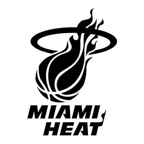 Black and White Miami Heat Logo