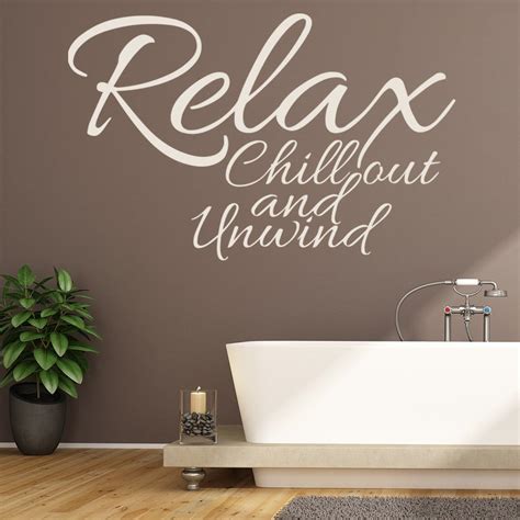 Relax, Chill Out Bathroom Quote Wall Sticker