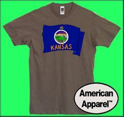 Kansas State Flag Cotton T-shirt - Made in USA w custom t shirt printing