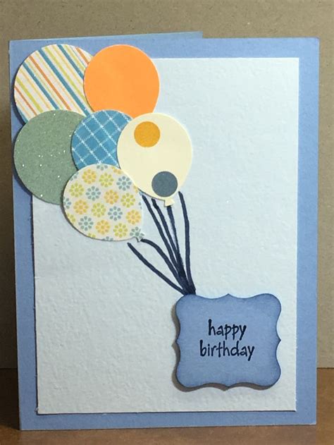 Happy birthday balloons | Card making birthday, Cards handmade ...