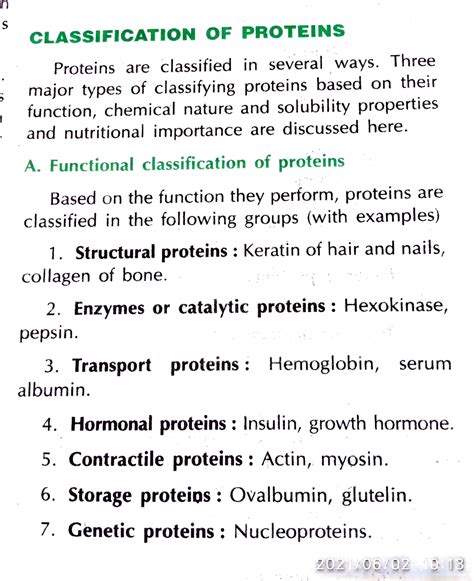 Classification of proteins - n 'S ( .. CLASSIFICATION OF PROTEINS Proteins · are classified in ...