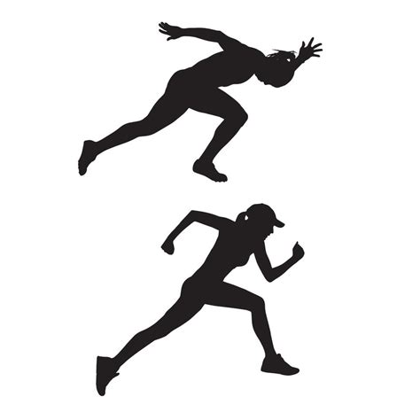 Female runner silhouette 6488369 Vector Art at Vecteezy