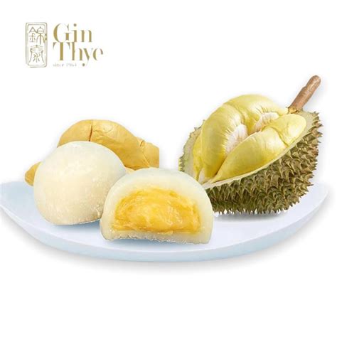 Gin Thye Premium Durian Mochi (White) 10 pcs/box | NTUC FairPrice