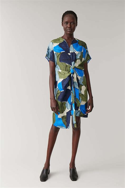 PRINTED LINEN-MIX DRESS - multicoloured - Dresses in 2020 | Printed linen, Dresses, Linen