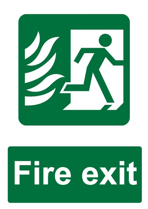 Free signage UK printable fire evacuation and escape signs