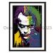 Heath Ledger Printable Joker Pop-art Portrait Wall Art Funky Pop-art ...