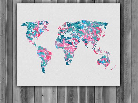 20 Best Collection of World Map Wall Art for Kids