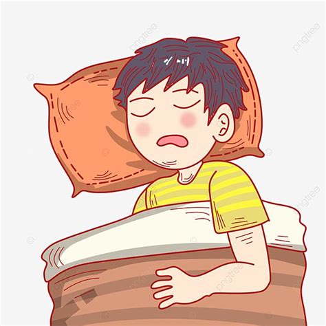 Gambar Anak Lelaki Tidur Ilustrasi Watak Kartun Tidur Tidur, Clipart Tidur, Budak Tidur ...