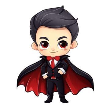 Halloween Character Kid Cartoon In Halloween Vampire Costume, Halloween ...