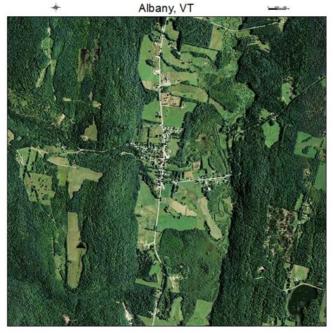 Aerial Photography Map of Albany, VT Vermont