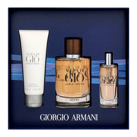 Order Giorgio Armani Acqua Di Gio Absolu Gift Set, EDP 75ml + EDP 10ml + Shower Gel Online at ...