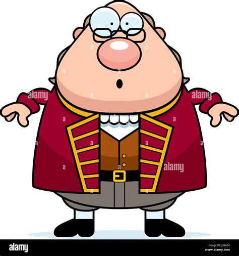 A cartoon illustration of Ben Franklin looking surprised Stock Vector Image & Art - Alamy