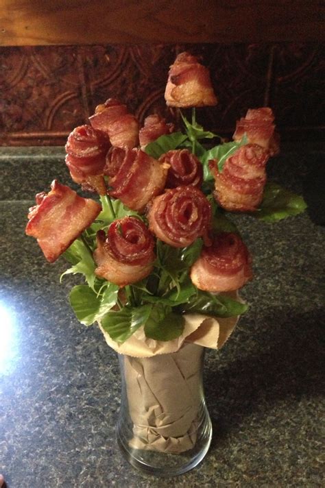 Bacon bouquet | Food bouquet, Bacon bouquet, Edible arrangements