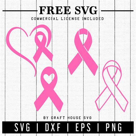 FREE | Breast Cancer Awareness Ribbons SVG | FB11 - Craft House SVG