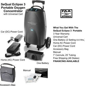 SeQual Eclipse 5 Portable Concentrator with Autosat 2 Battery Freedom Bundle