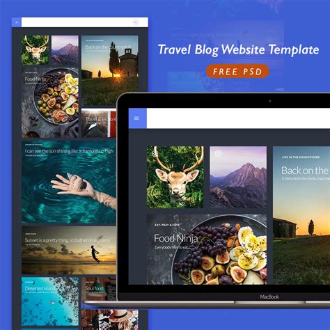 Travel Blog Website Template Free PSD – Download PSD