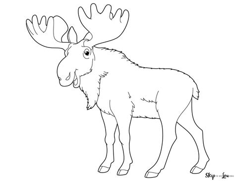 Free Printable Moose Coloring Pages | Skip To My Lou