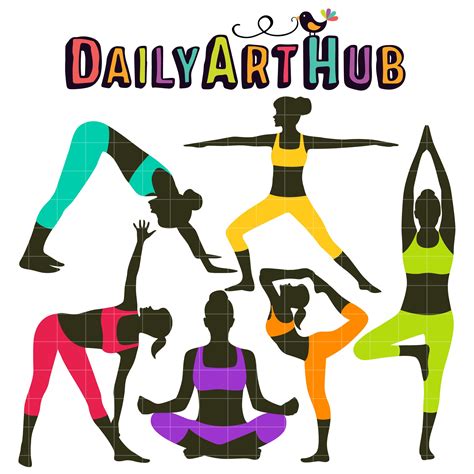 Yoga Poses Clip Art Set – Daily Art Hub – Free Clip Art Everyday | Clip art, Yoga poses, Art set