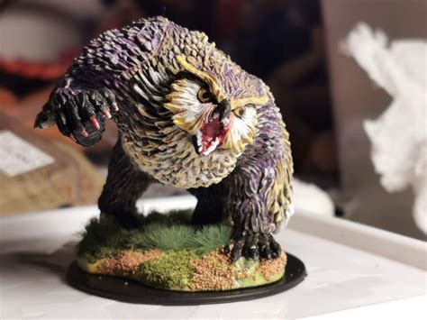 Owlbear miniature, D & D, painted by Trude Schei | Fantasy miniatures ...