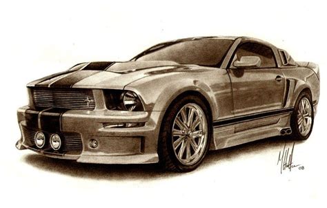 Muscle car sketches & Auto Art - Team-BHP | Car sketch, Car art, Car drawings