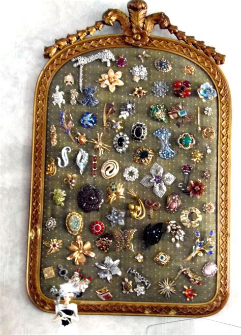 Pin by Christy Banton on My Creations | Vintage jewelry display, Antique jewelry display, Brooch ...