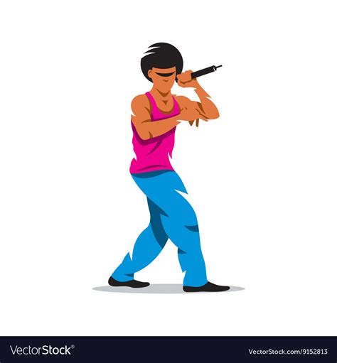 Rap battle cartoon Royalty Free Vector Image - VectorStock