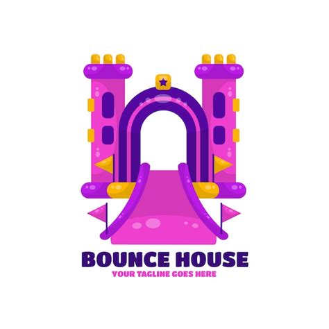 Free Vector | Flat design bounce house logo