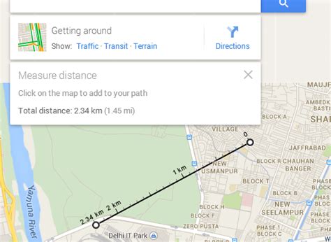 Measure Straight line distance in Google Map - GIS MAP INFO