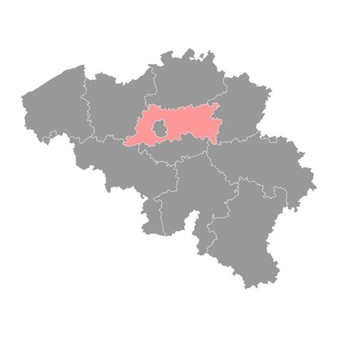 Flemish Brabant Province map, Provinces of Belgium. Vector illustration ...