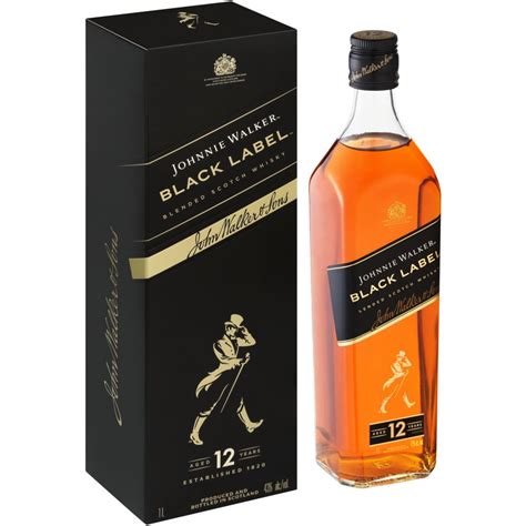 Johnnie Walker Black Label 12 YO Blended Scotch Whisky 43% ABV - 1L | Shop Today. Get it ...